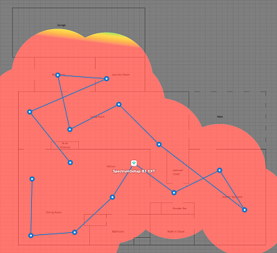 Download speed heatmap after adding an extender